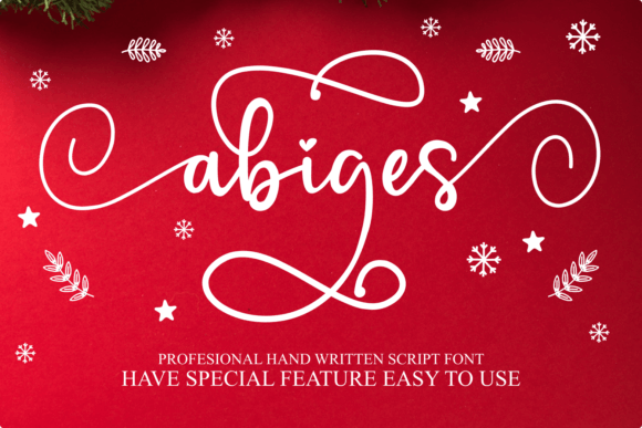 Abiges: A Romantic Script Typeface for Editorial Design