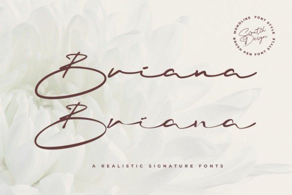 Briana Font: Realistic Signature Style for Branding