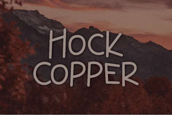 Hock Copper: The Script Handwritten Font for Marketers