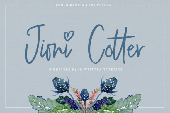 Jioni Cotter: Elegant Script Font for Designers