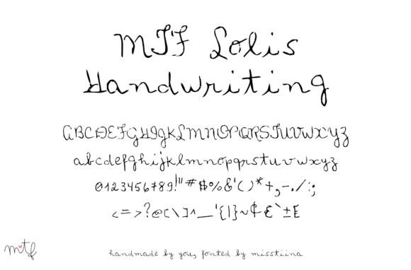 Loli s Handwriting: A Whimsical Script Font for Crafters