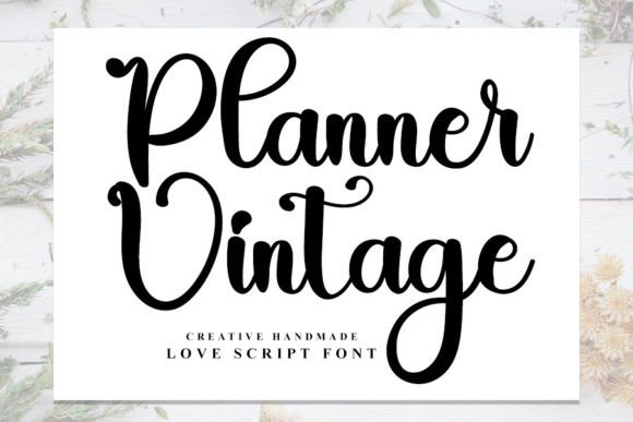 Planner Vintage Font for Modern Web Design