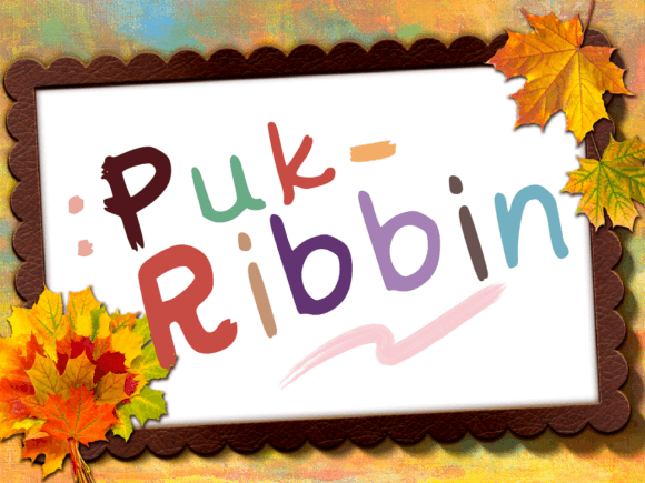 Puk Ribbin: A Handwritten Font for Makers