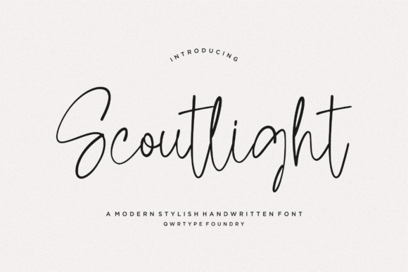 Scoutlight: The Slim Script Font for Modern Brands
