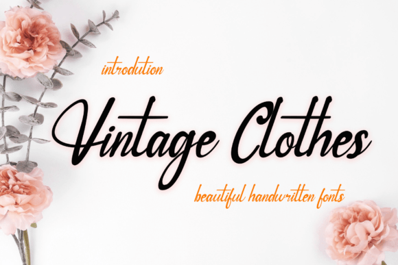 Vintage Clothes Font for Handmade Makers